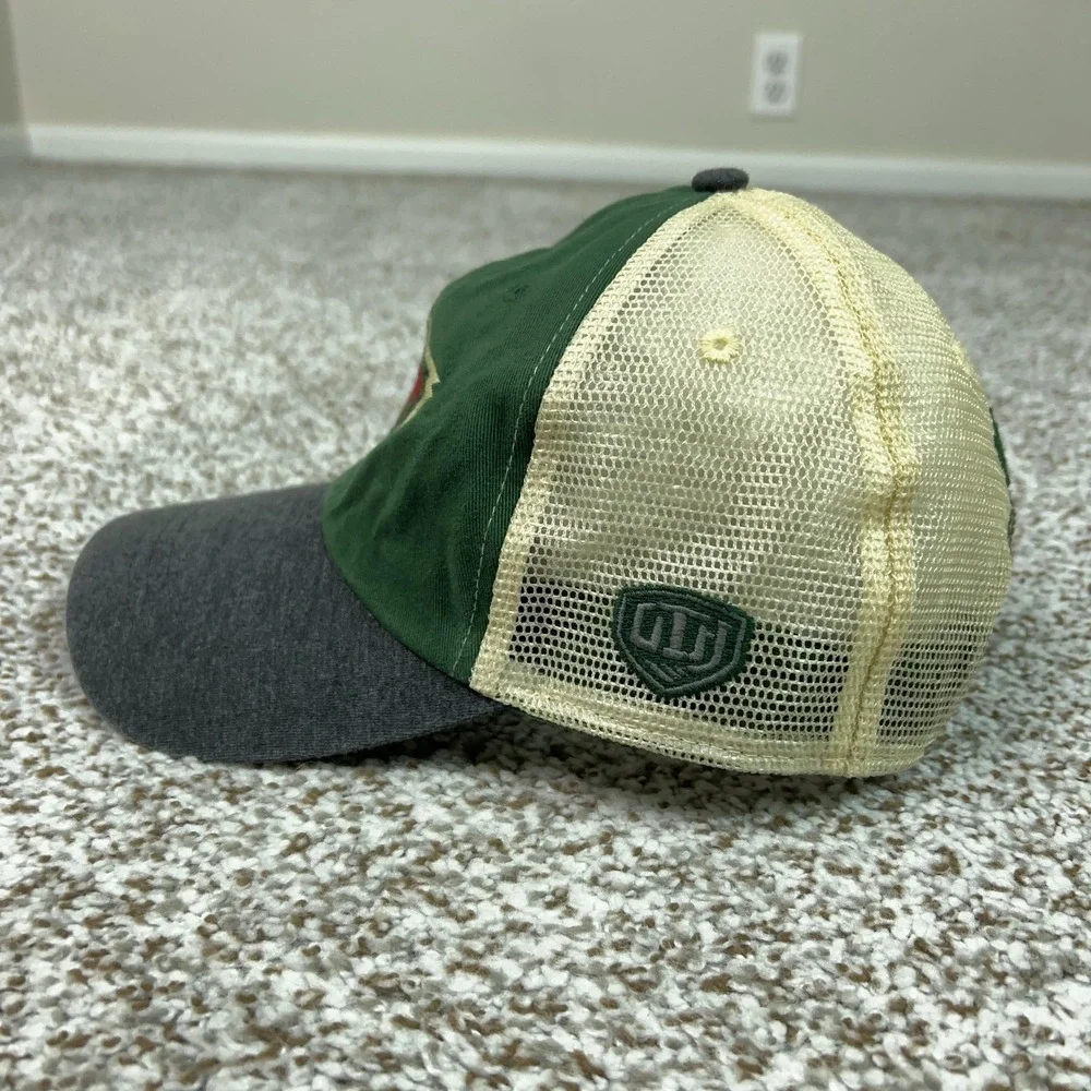 Minnesota‎ Wild Hat Cap Snap Back Mens One Size Green NHL Hockey Old Time Hockey